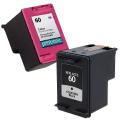 HP 60  Black/Color Ink Cartridges (Remanufactured)