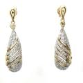 14k Yellow Gold 1ct TDW Diamond Teardrop Earrings (H-I, I2)