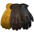 Daxx Men's Top Grain Deerskin Leather Dog Wildlife Print Gloves