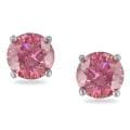 Miadora 14k White Gold 1ct TDW Pink Diamond Stud Earrings