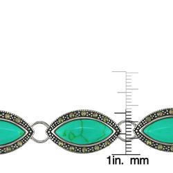 Sterling Silver Marquise Turquoise Bracelet