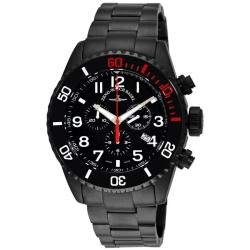 Zeno Men's 'Divers' Black PVD Quartz Chronograph Watch