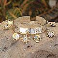 Goldplated 'Night and Day' Cuff Bracelet (Mexico)