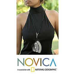 Recycled LP Vinyl Record 'Sugar Loaf Star' Necklace (Brazil)