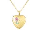 14k Gold Overlay Heart-shaped 'Love' Locket