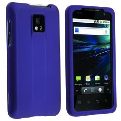 Dark Blue Rubber Coated Case for LG G2X