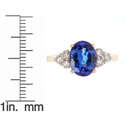 Dyach 14k Yellow Gold Tanzanite and 2/5ct TDW Diamond Ring (G-H, I1-I2)