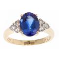 Dyach 14k Yellow Gold Tanzanite and 2/5ct TDW Diamond Ring (G-H, I1-I2)