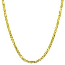 14k Yellow Gold Diamond-cut Bead Ball Necklace