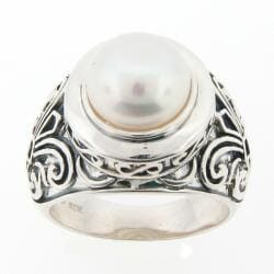 Meredith Leigh Sterling Silver Freshwater Pearl Ring