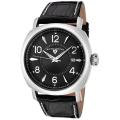 Swiss Legend Men's Executive Black Dial Black Leather Watch