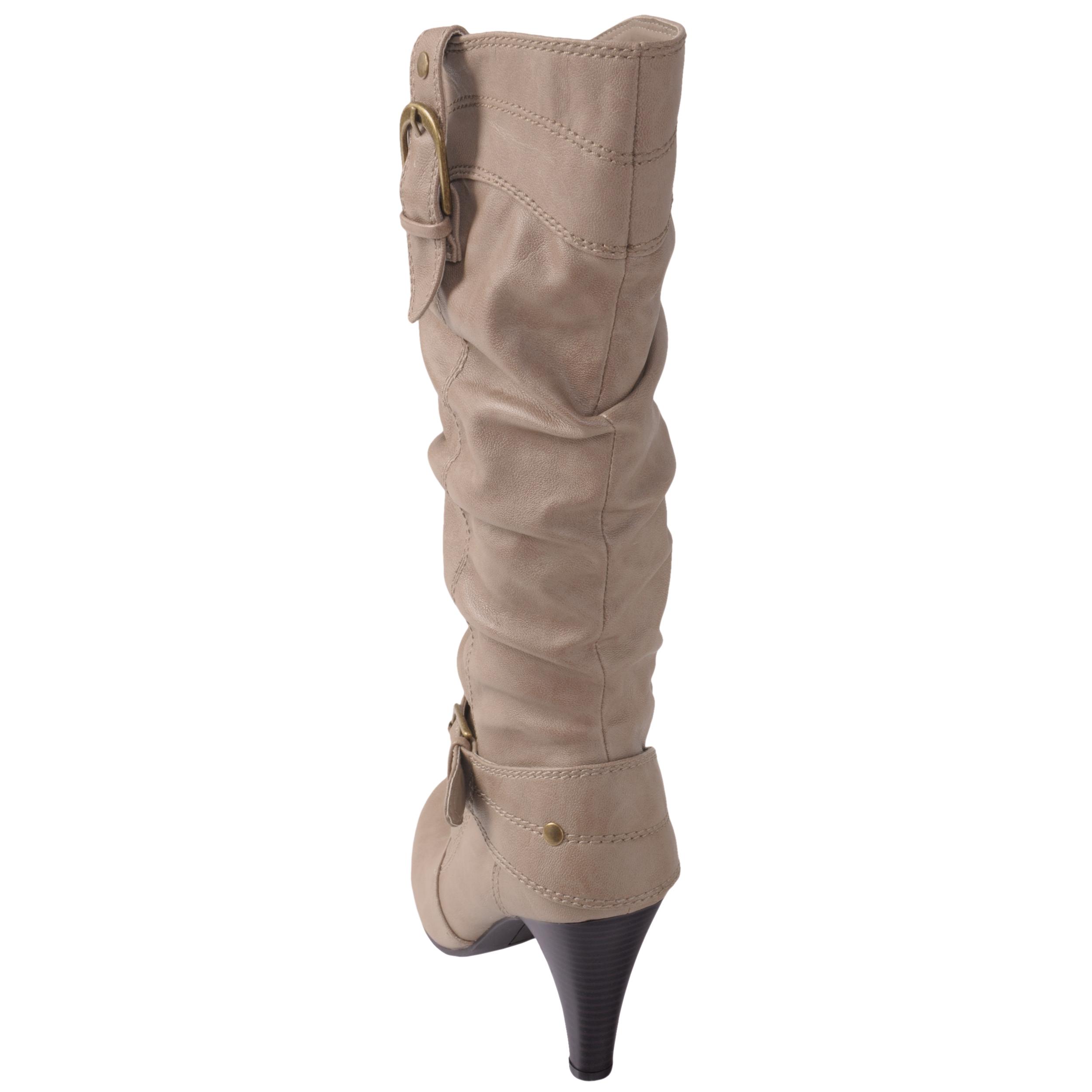 Journee Collection Women's 'Orem-03' Buckle Detail High Heel Boots