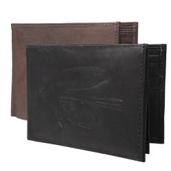 Boston Traveler Men's Genuine Leather Fly Embossed Bi-fold Wallet