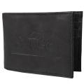 Boston Traveler Men's Genuine Leather Dog Embossed Bifold Wallet