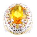 Michael Valitutti Two-tone Yellow Amber and Orange Sapphire Ring