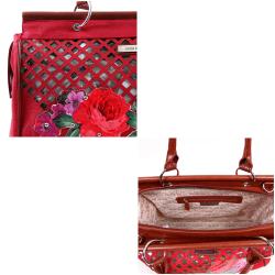 Nicole Lee Adrian Floral Print Laser Cut Tote Bag