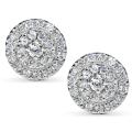 14k White Gold 1/2ct TDW Diamond Halo Earrings