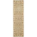 Handmade Farahan Light Blue/ Ivory Hand-spun Wool Rug (2'3 x 8')