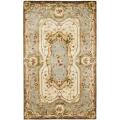 Handmade French Aubusson Plaisir Ivory/ Light Blue Premium Wool Rug (4' x 6')