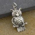Handcrafted Sterling Silver 'Owl' Pendant (Thailand)