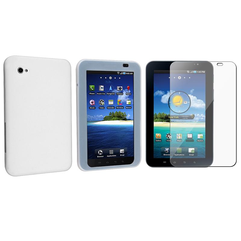 piece White Skin Case/ Screen Protector for Samsung Galaxy Tab P1000