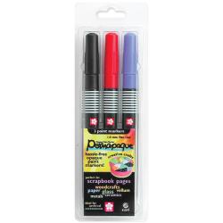 Permapaque Fine-point Black, Red, Blue Paint Markers (Set of 3)