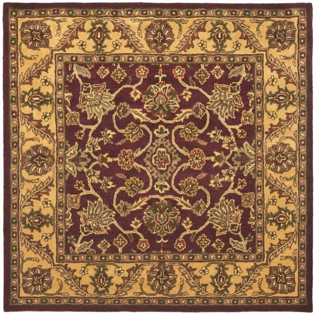Safavieh Handmade Golden Jaipur Burgundy/ Gold Wool Rug (8 Square)