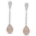 18k Two-tone Gold 5 1/5ct TDW Diamond Drop Earrings (G-H, SI1-SI2)