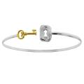Two-tone Pad Lock and Key Cuff