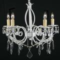 Wrought Iron and Crystal 5-light Chandelier