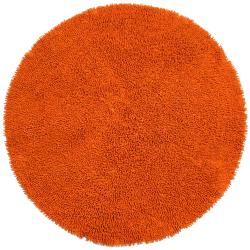 Hand-woven Shagadelic Copper Chenille Rug (3' Round)