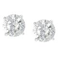 Tressa Silvertone Round-cut CZ Stud Earrings