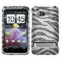 HTC 6400 ThunderBolt Silver Zebra Snap-On Case Cover
