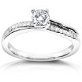 14k White Gold 3/8ct TDW Diamond Engagement Ring (H-I, I1-I2)