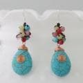 Copper Colorful Wrap Multi-gemstone Earrings (Thailand)