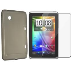 Clear Smoke TPU Case/ Screen Protector for HTC Flyer