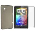 Clear Smoke TPU Case/ Screen Protector for HTC Flyer