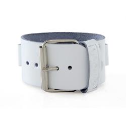 Nemesis Women's White Teardrop Leather Cuff Band Watch 