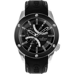 Jacques Lemans Men's Liverpool GMT Black Leather Watch