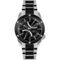 Jacques Lemans Men's Liverpool Stainless Steel/Black Ceramic GMT Watch