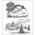 Heartfelt Creations Scenic Combo Cling Rubber Stamp Set