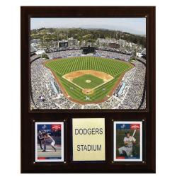 Los Angeles Dodgers Dodger Stadium 12x15 Cherry Wood Arena Plaque