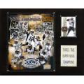 New England Patriots 3x Champion 12x15 Cherry Wood Plaque