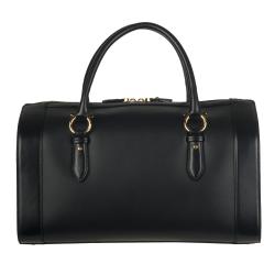 Salvatore Ferragamo Black Leather Bowler Bag