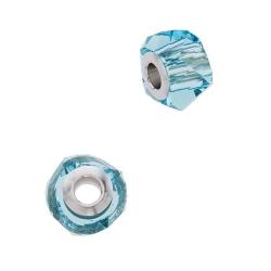 Aquamarine 14mm Crystal BeCharmed Helix Bead