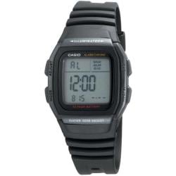 Casio Men's Classic Alarm Chrono Black Rubber Strap Watch