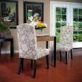 Crown-Top Floral Tufted Dining Chairs (Set of 2)