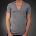 Laguna Beach Jean Co Men's Grey Deep V-neck T-shirt