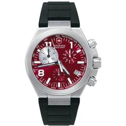 Swiss Army Men's 'Convoy' Chrono Red Dial Rubber Strap Watch