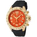 Swiss Legend Men's Eograph Orange Dial Black Rubber Chronograph Watch